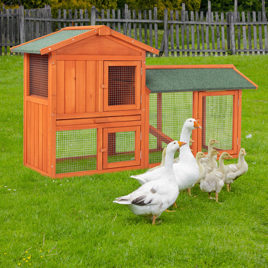 61" Wooden Chicken Coop, Hen House, Rabbit Hutch