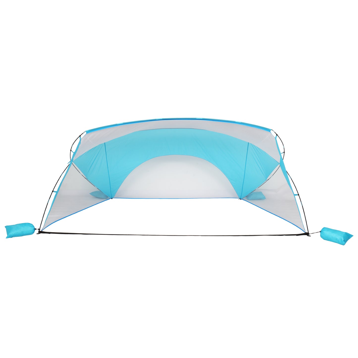 Blue and White Polyester Silk Beach and Camping Awning