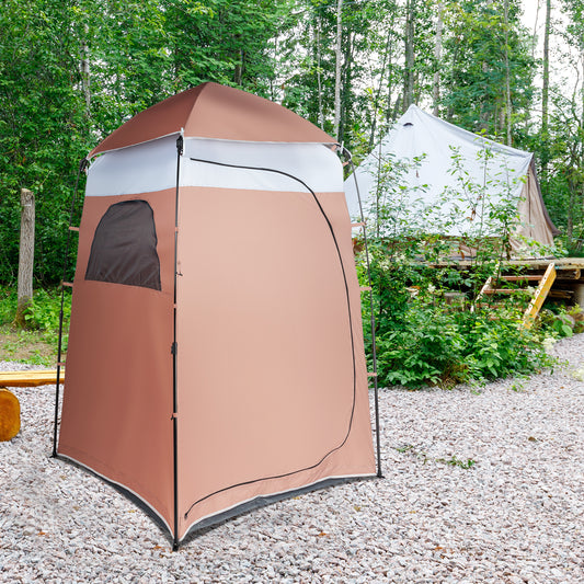 Light Brown Single Person Changing and Shower Camping Tent