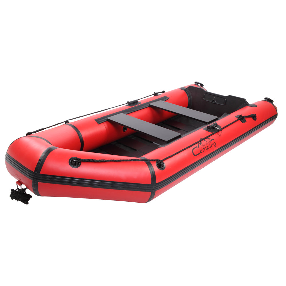 Camping Survivals 10ft PVC 330kg Inflatable Water Boat for Adults - Red