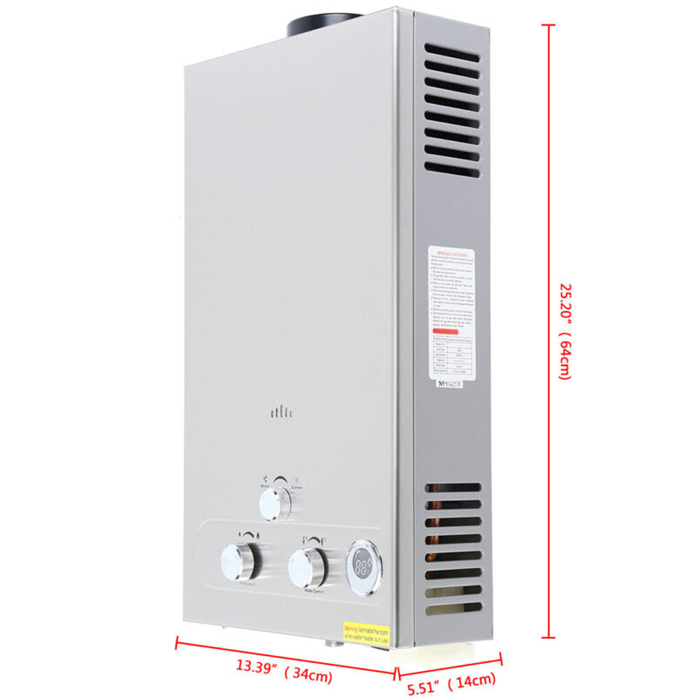 12L Portable Tankless Propane Gas Water Heater