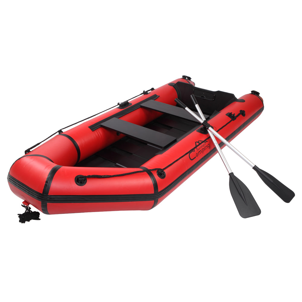 Camping Survivals 10ft PVC 330kg Inflatable Water Boat for Adults - Red