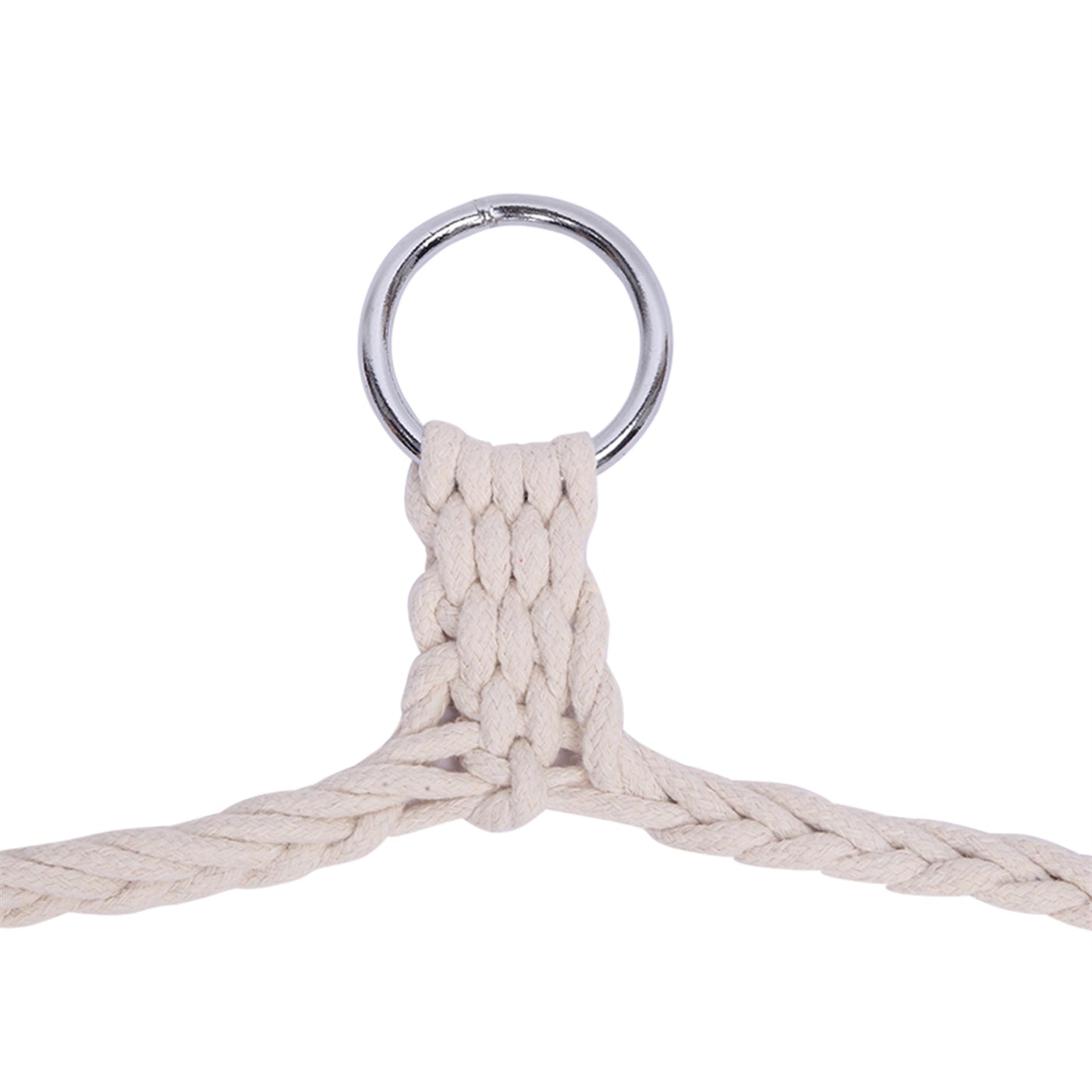 Beige Hanging Rope Chair Hammock Swing