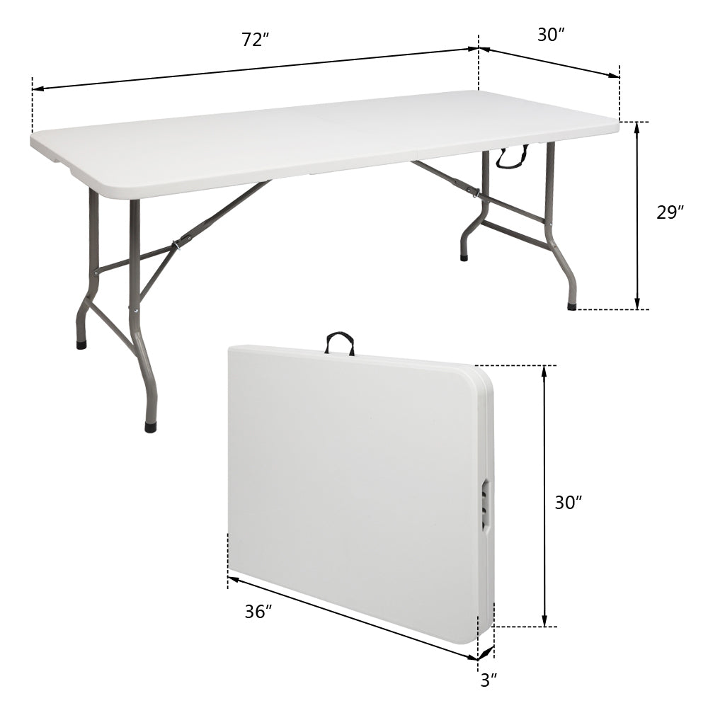 6FT Outdoor Courtyard Foldable Long Table