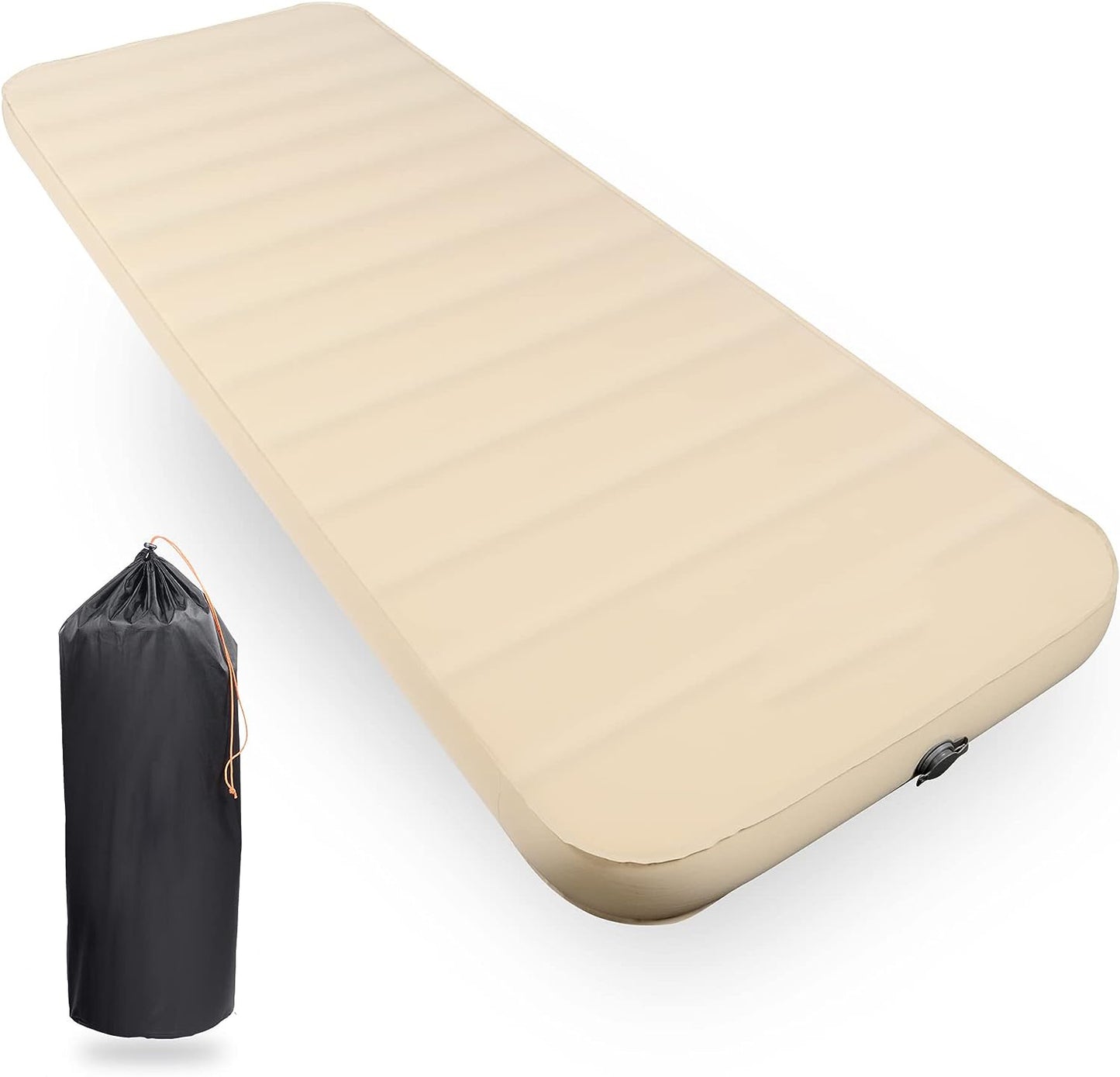 Beige 4 Inch Self Inflating Camping Sleeping Cot