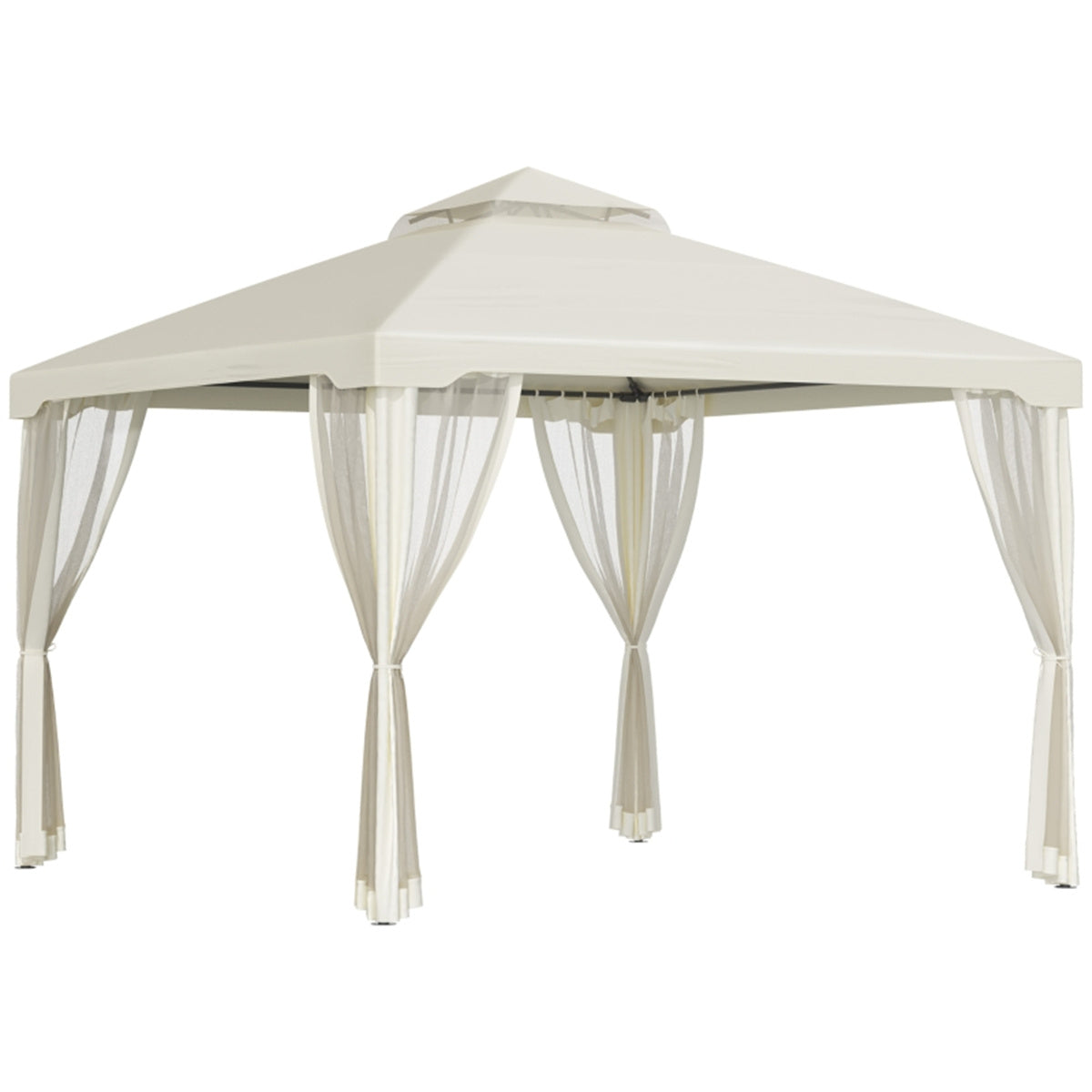 9.5' X 9.5' White Patio Gazebo